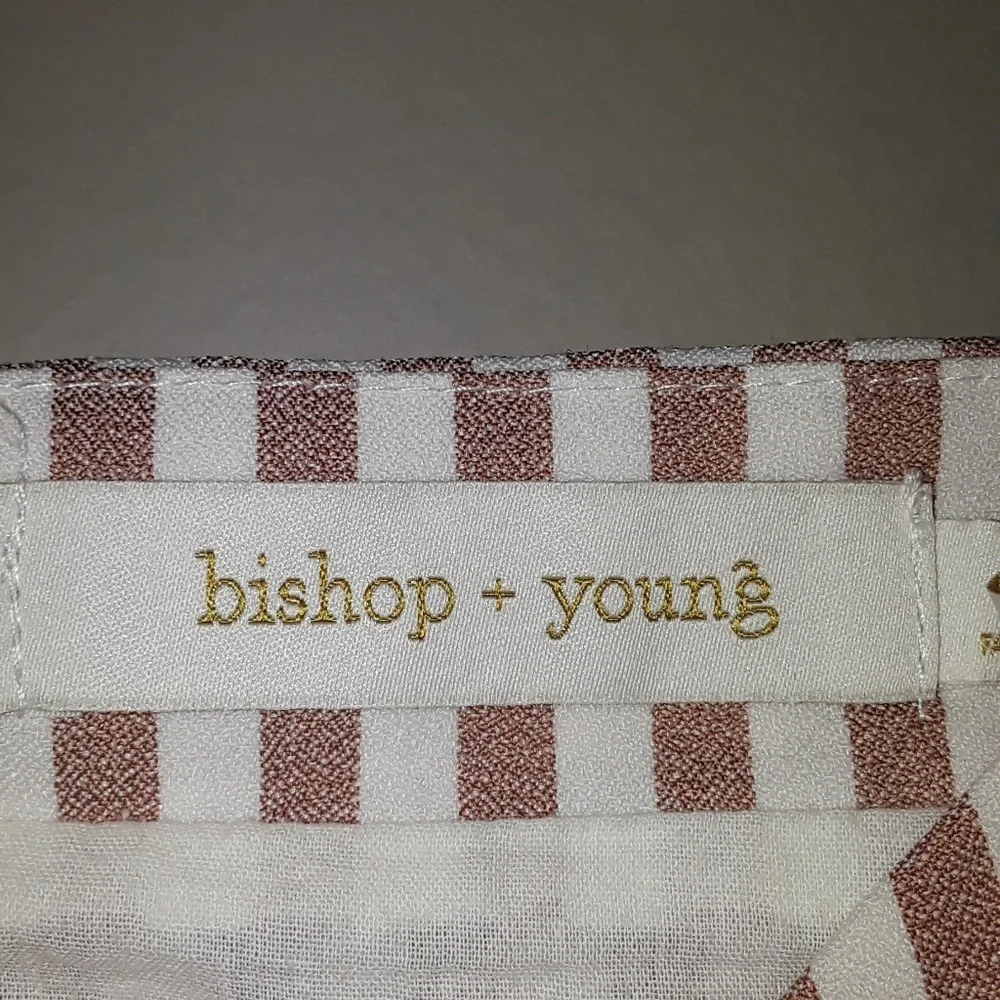 Bishop + Young striped button down crop top - Picture 3 of 8
